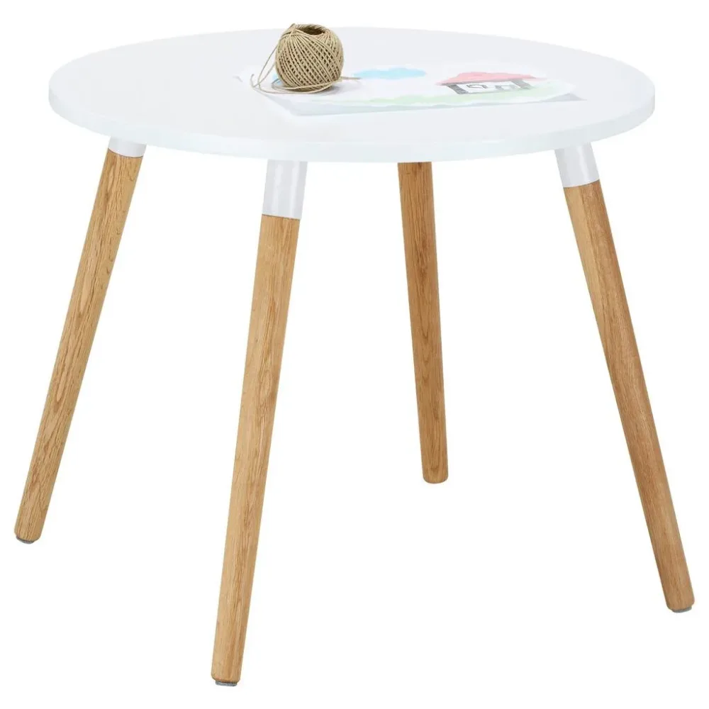 Kindertisch Weiss/naturfarben 