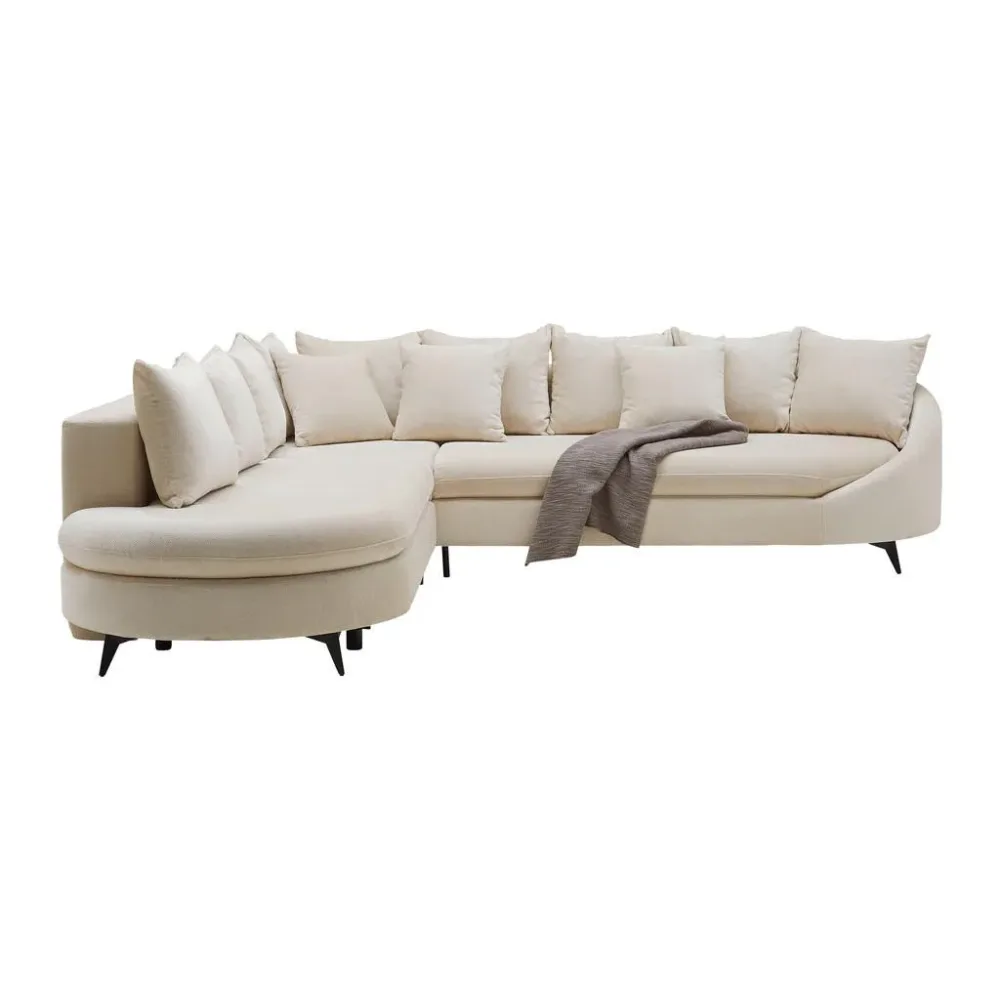Ecksofa Axel Creme Chenille Creme 