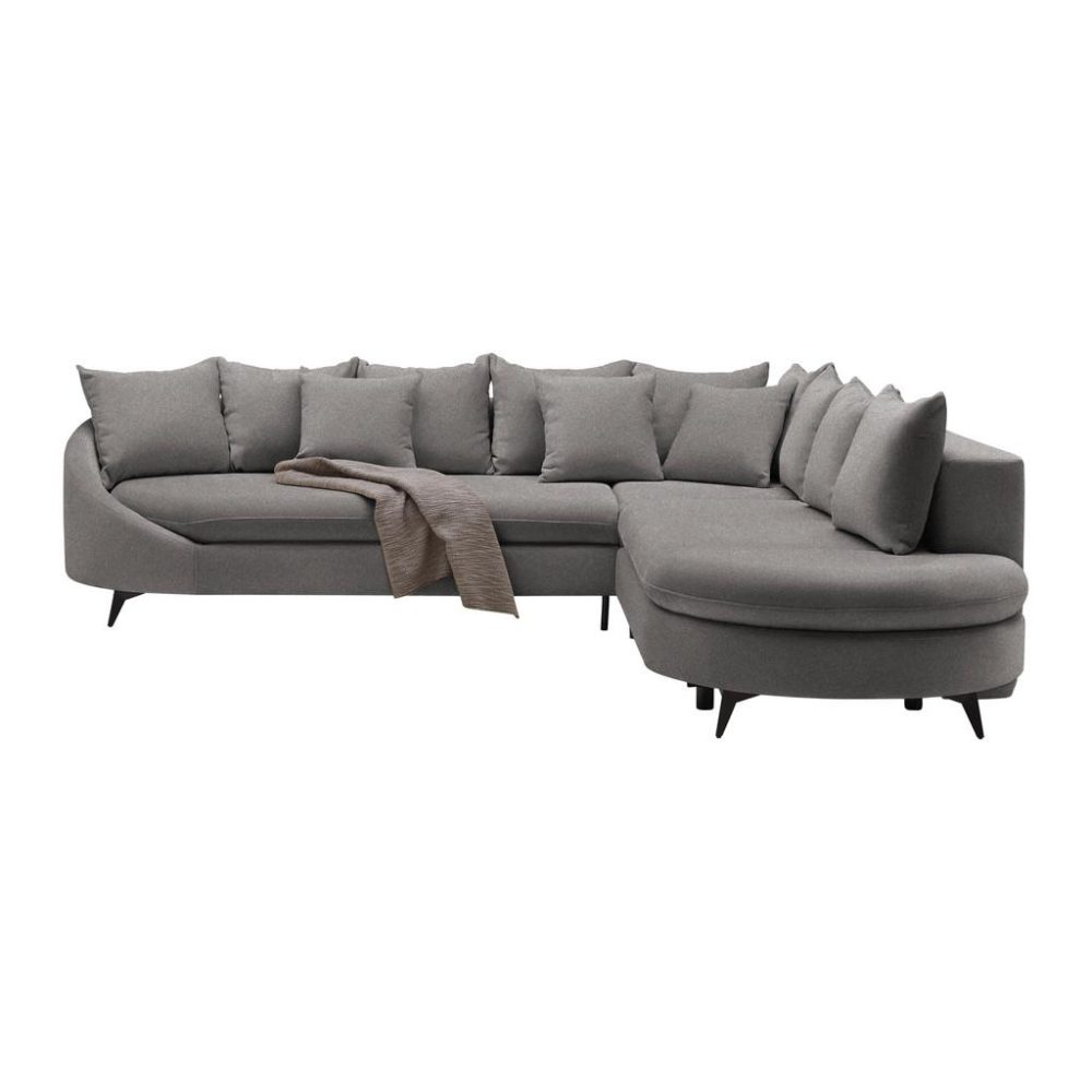 Ecksofa Axel Graphitfarben Chenille Graphitfarben 