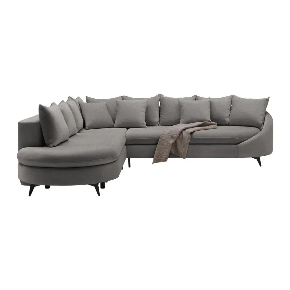 Ecksofa Axel Graphitfarben Chenille Graphitfarben 