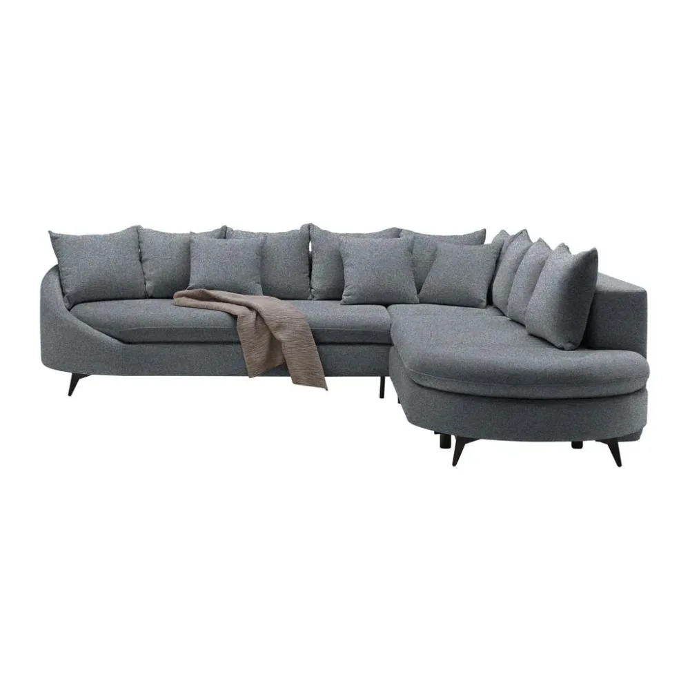 Ecksofa Axel Grau Grau 