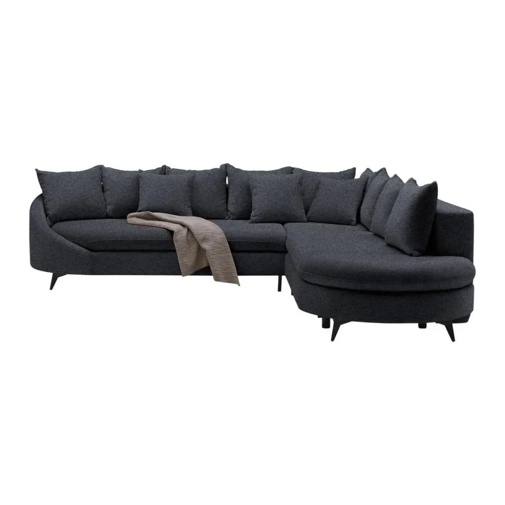 Ecksofa Axel Dunkelgrau Dunkelgrau 