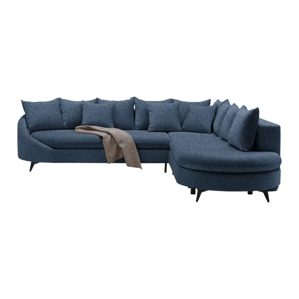 Ecksofa Axel Dunkelblau Dunkelblau 