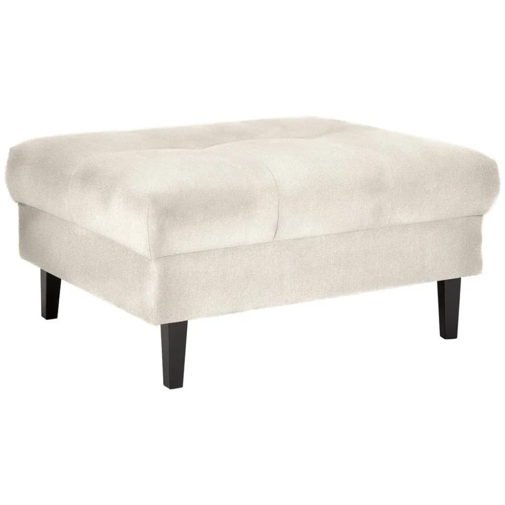 Hocker Boston Beige Beige Holz, Textil 
