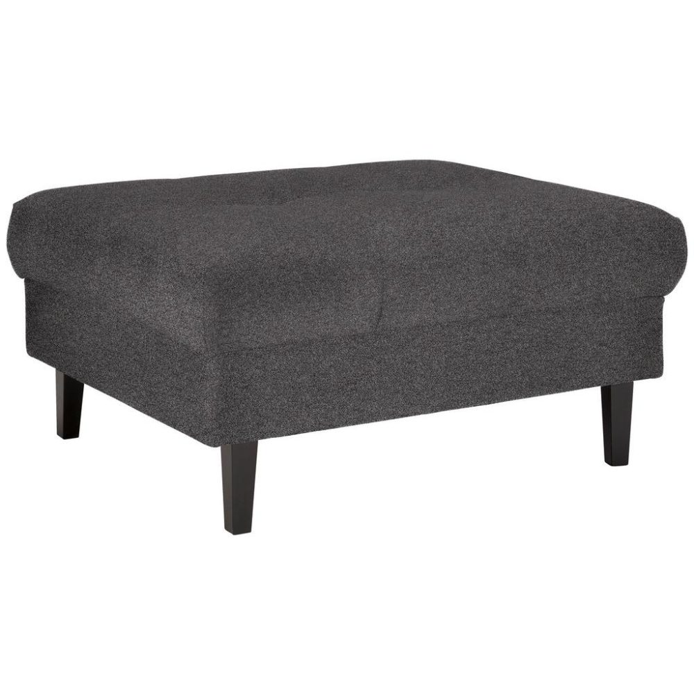 Hocker Boston Dunkelgrau Dunkelgrau Holz, Textil 