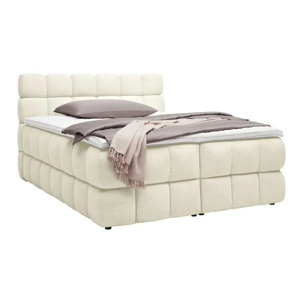 Boxspringbett Bubble Box Ecru Ca. 180x200cm 180/200 cm Ecru 