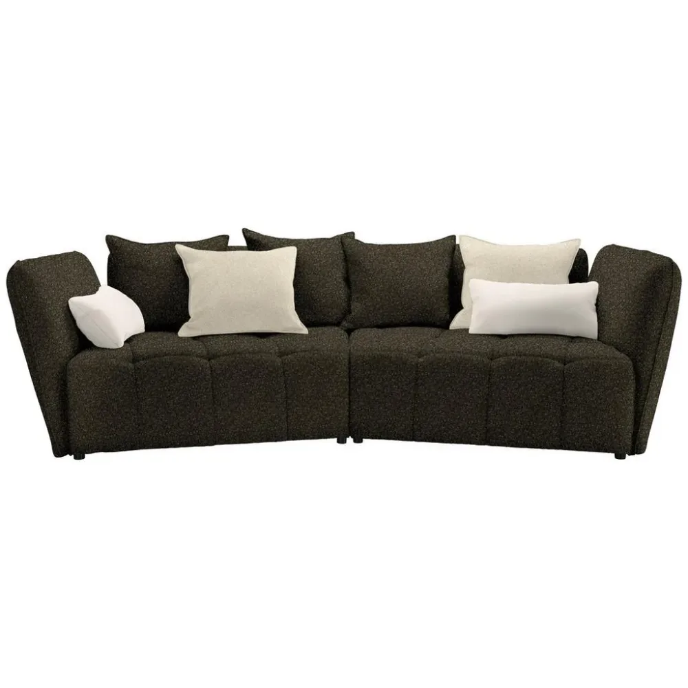 Boxspringsofa Sofi Dunkelgrün Dunkelgrün Textil 