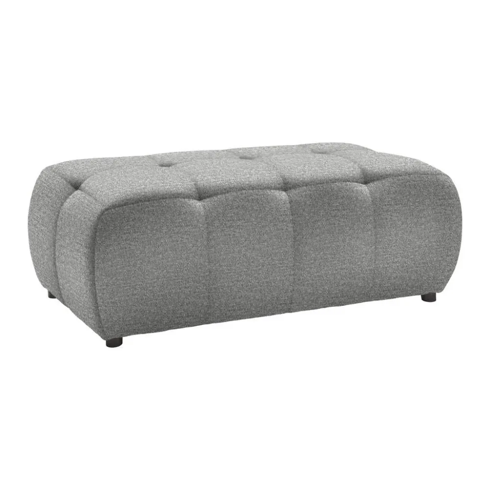 Hocker Sofi Hellgrau Hellgrau Textil 