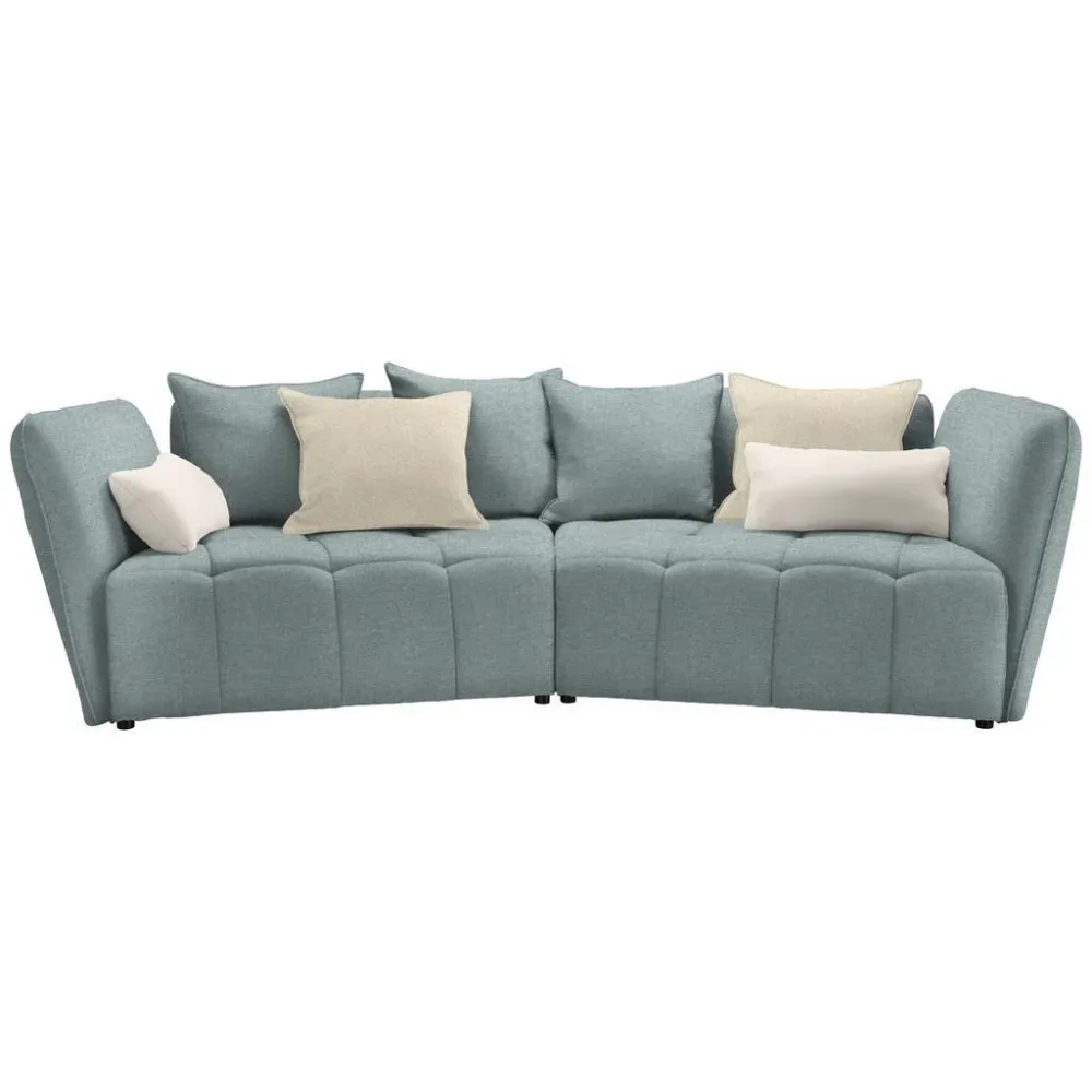 Boxspringsofa Sofi Hellblau Hellblau Textil 