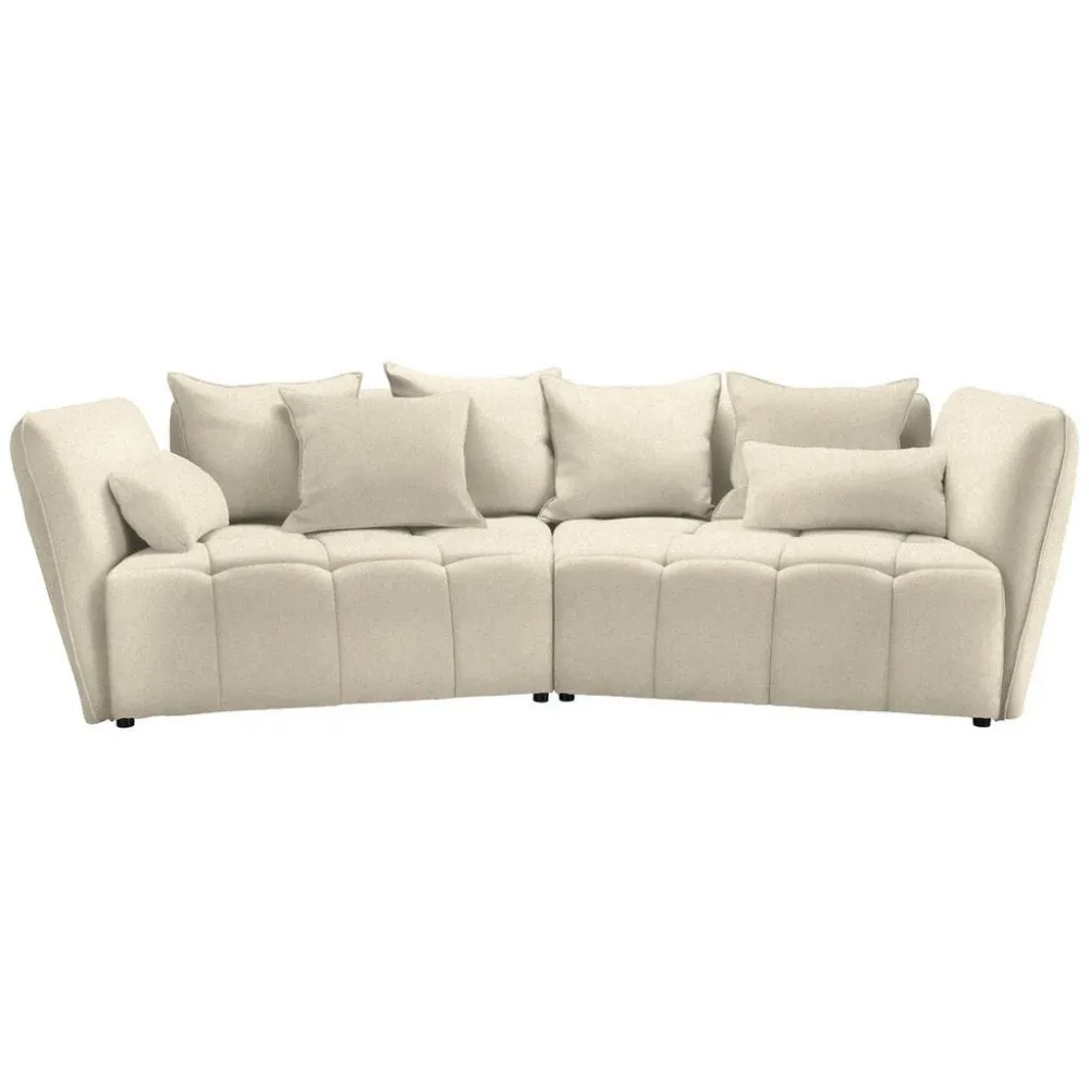 Boxspringsofa Sofi Creme Creme Textil 