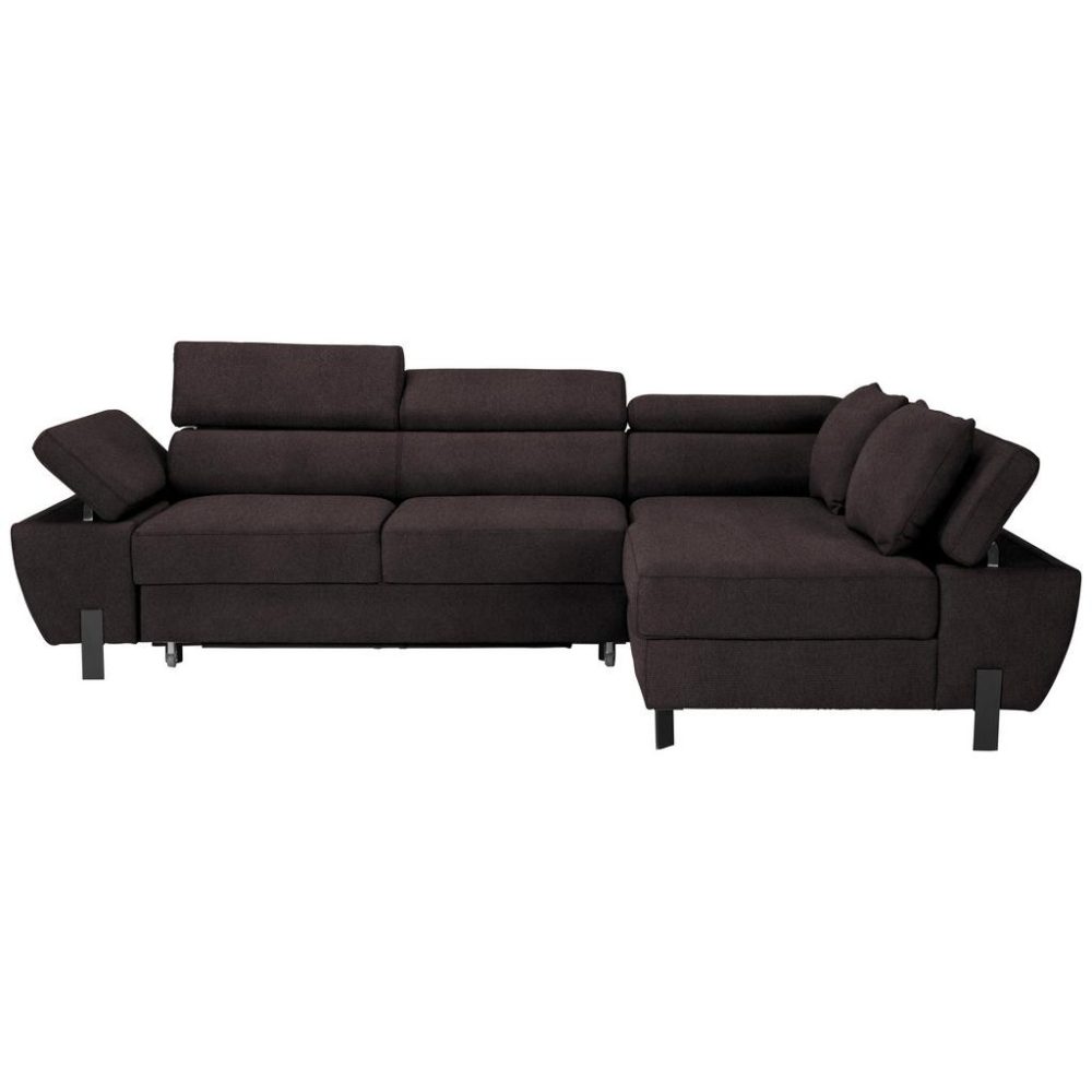Ecksofa Molina Mini Graphitfarben Webstoff Graphitfarben 