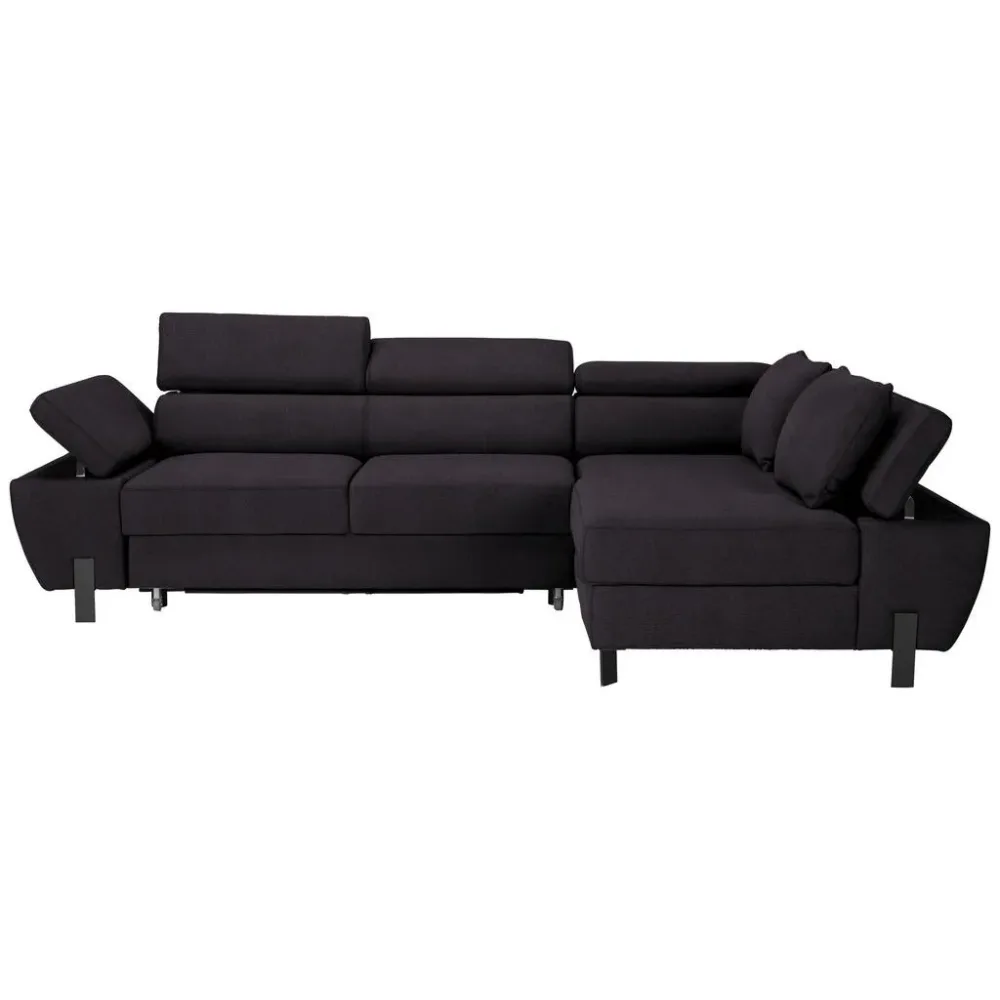 Ecksofa Molina Mini Molina Mini Schwarz Webstoff Schwarz 