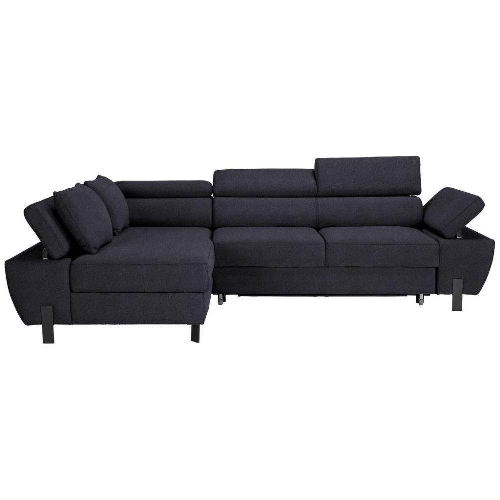 Ecksofa In Dunkelblau Webstoff Dunkelblau 