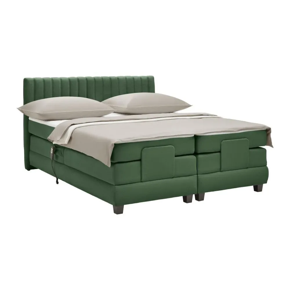 Boxspringbett Dixon Dunkelgrün Ca. 140x200cm 140/200 cm Dunkelgrün 