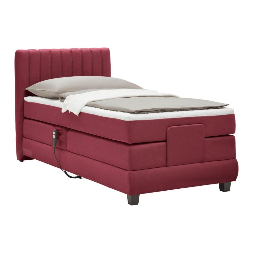 Boxspringbett Dixon Weinrot Ca. 90x200cm 90/200 cm Weinrot 