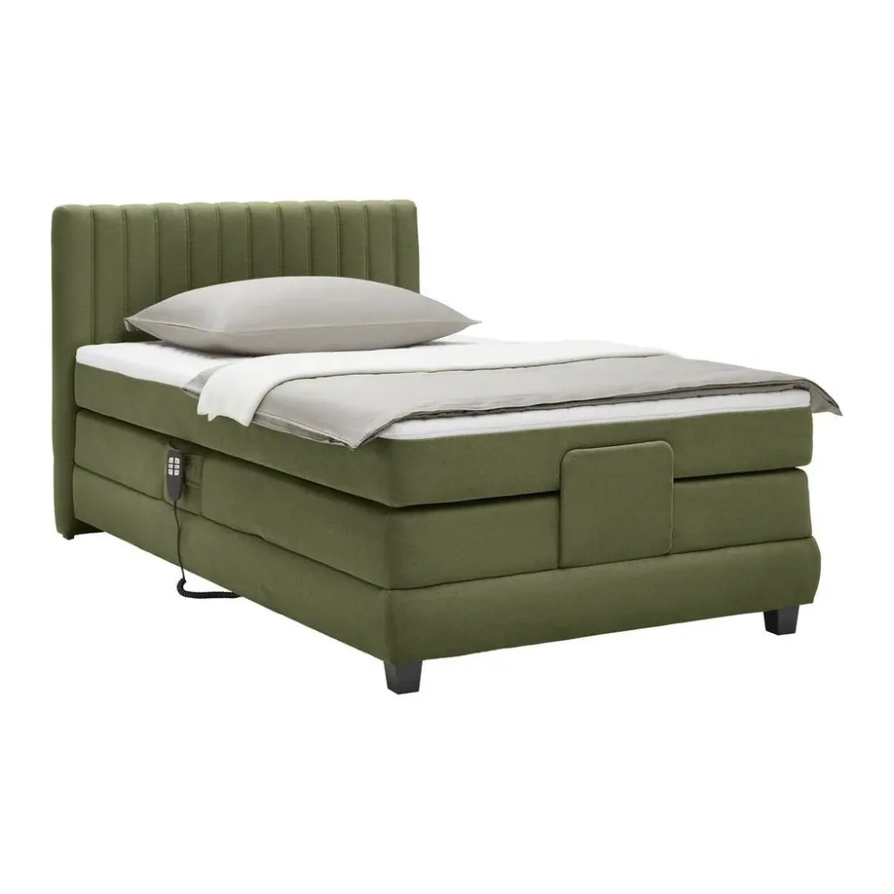 Boxspringbett Dixon Olivgrün Ca. 120x200cm 120/200 cm Olivgrün 