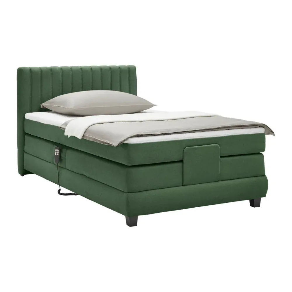 Boxspringbett Dixon Dunkelgrün Ca. 100x200cm 100/200 cm Dunkelgrün 