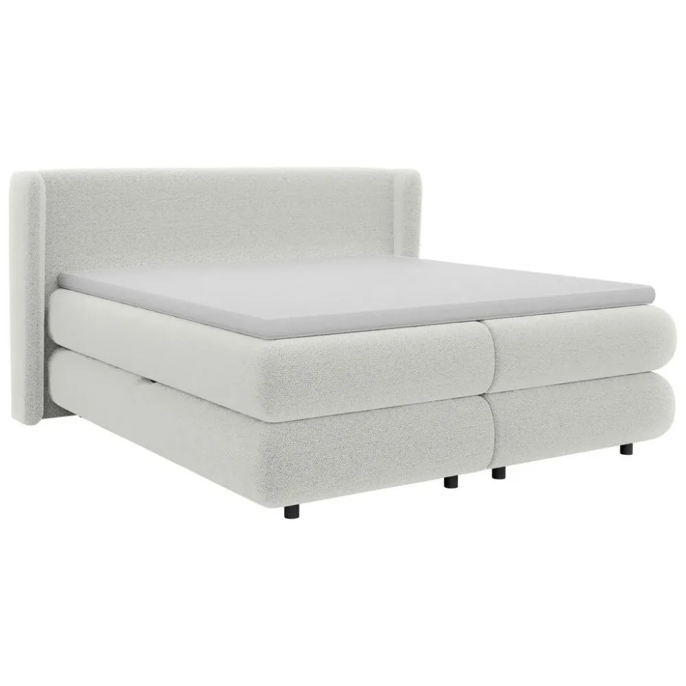 Boxspringbett Elodie Weiss Ca. 180x200cm 180/200 cm Grauweiss 