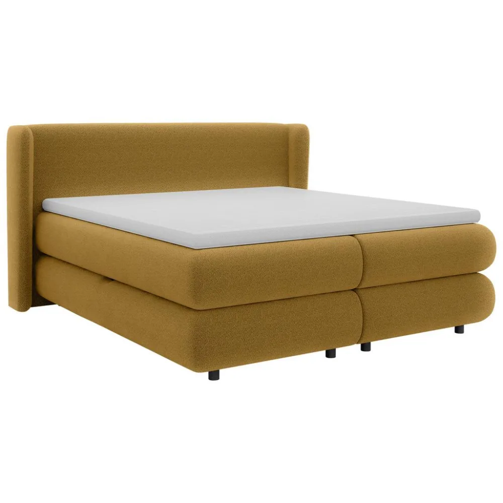 Boxspringbett Elodie Senfgelb Ca. 180x200cm 180/200 cm Senfgelb 