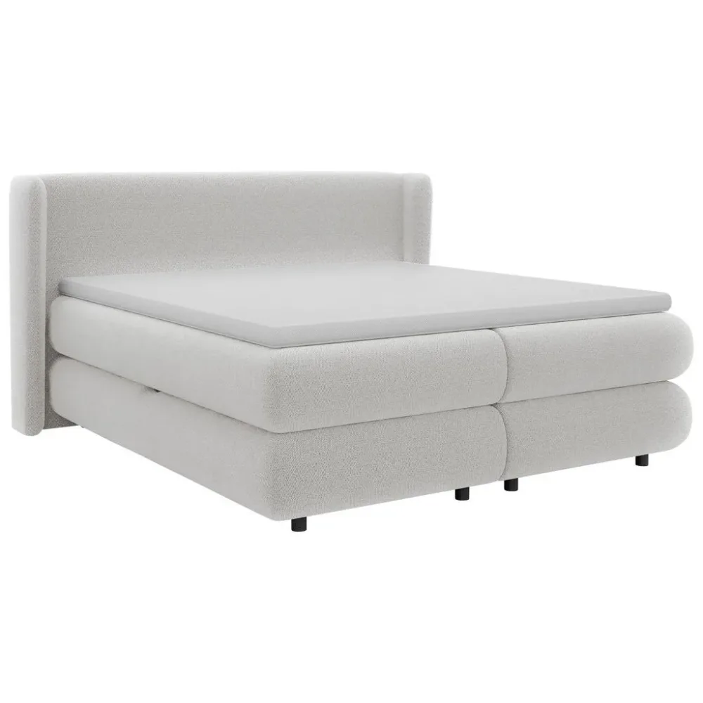 Boxspringbett Elodie Hellgrau Ca. 180x200cm 180/200 cm Hellgrau 