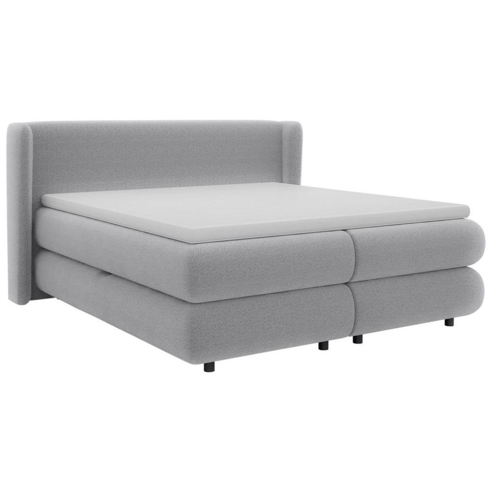 Boxspringbett Elodie Silberfarben Ca. 180x200cm 180/200 cm Silberfarben 