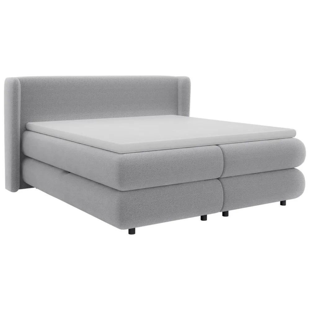 Boxspringbett Elodie Silberfarben Ca. 160x200cm 160/200 cm Silberfarben 