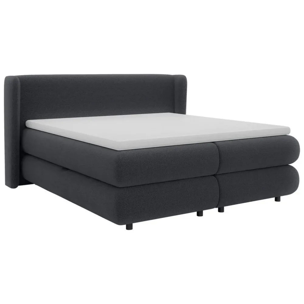 Boxspringbett Elodie Anthrazit Ca. 160x200cm 160/200 cm Anthrazit 
