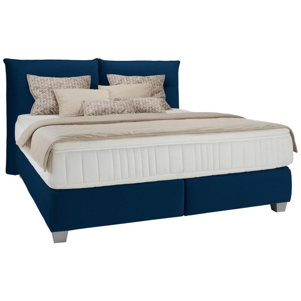 Boxspringbett Fog In Blau Ca. 160x200cm 160/200 cm Blau 