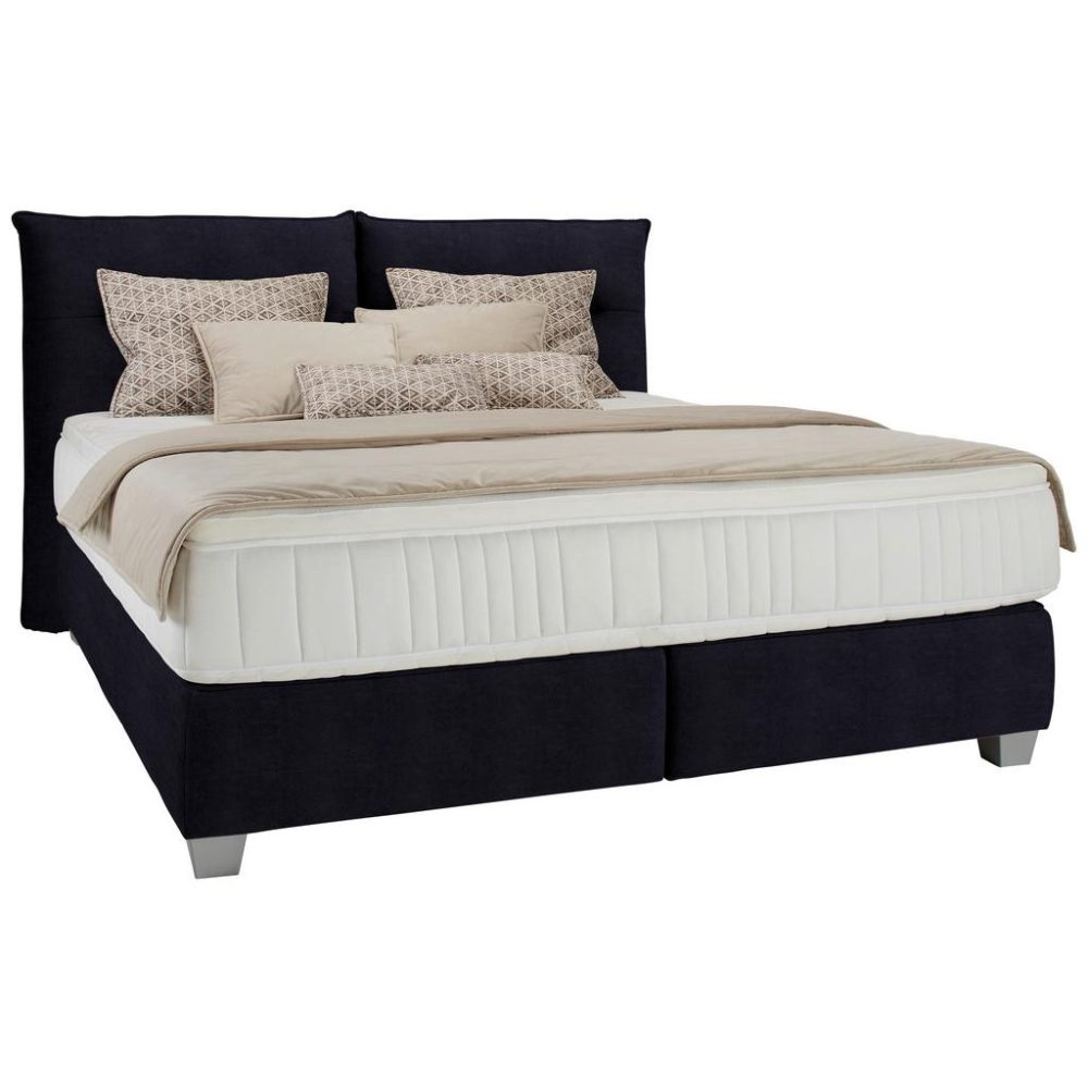 Boxspringbett Fog In Schwarz Ca. 180x200cm 180/200 cm Schwarz 