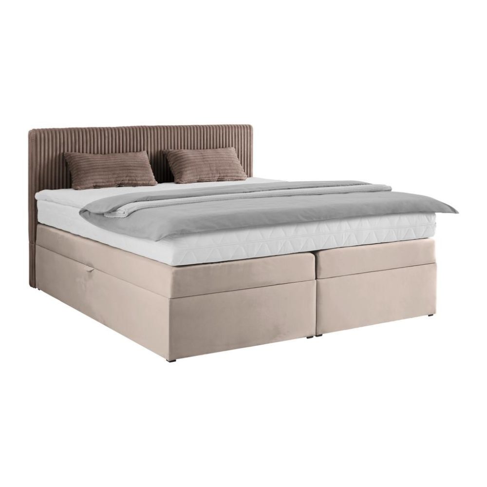 Boxspringbett Rossa In Braun Ca. 160x200cm 160/200 cm Braun 