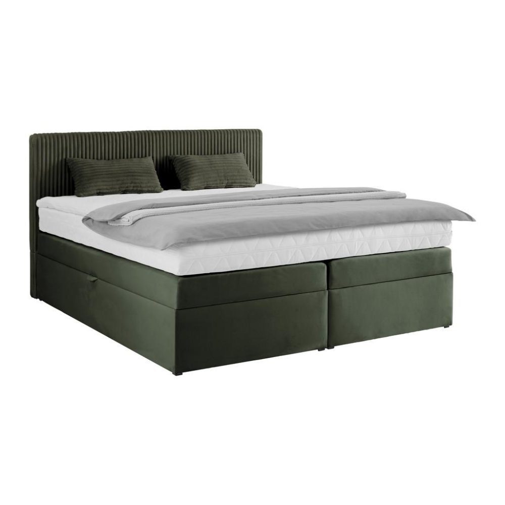 Boxspringbett Rossa In Olivgrün Ca. 160x200cm 160/200 cm Olivgrün 