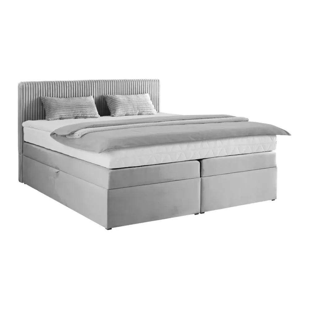 Boxspringbett Rossa In Grau Ca. 180x200cm 180/200 cm Grau 