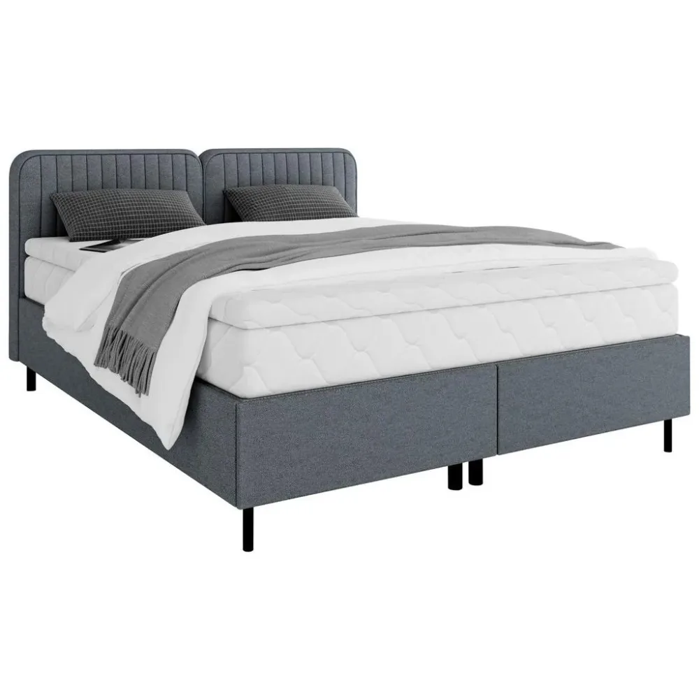 Boxbett Livetto Anthrazit Ca. 180x200cm 180/200 cm Anthrazit 