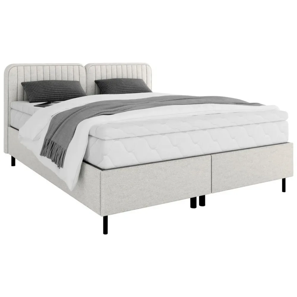 Boxbett Livetto Hellgrau Ca. 160x200cm 160/200 cm Beige 