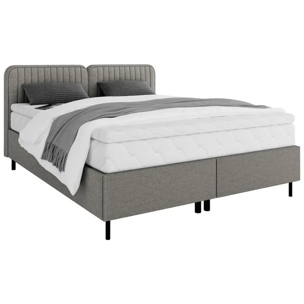 Boxbett Livetto Dunkelgrau Ca. 160x200cm 160/200 cm Dunkelgrau 