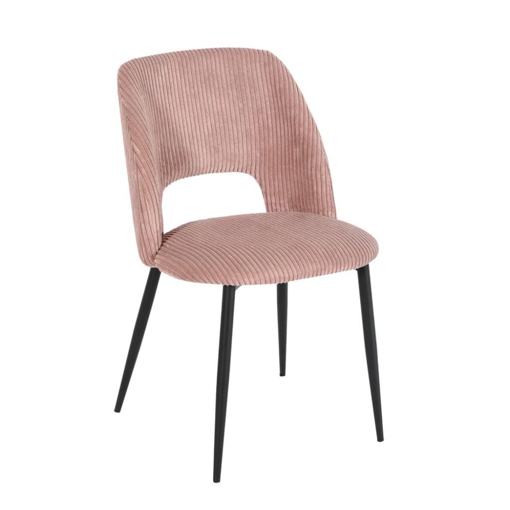 Stuhl Zoe In Rosa  Cord 