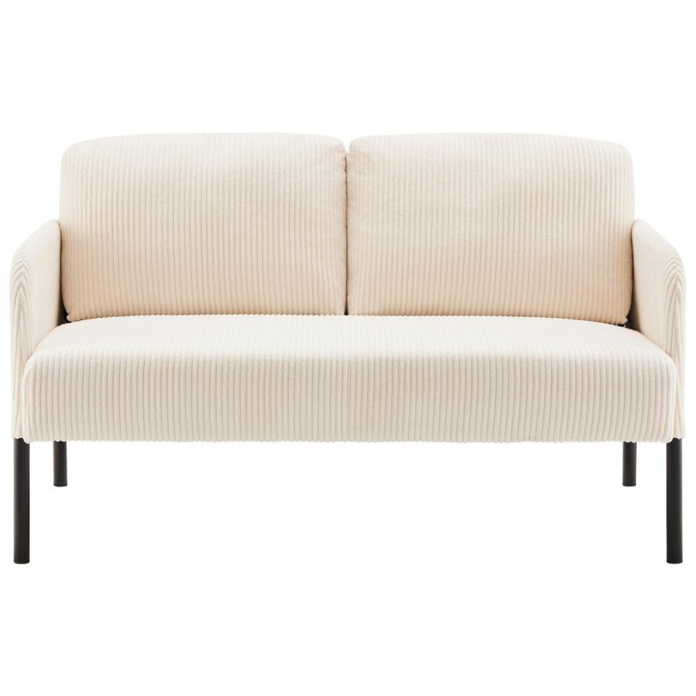 2-sitzer-sofa Miami Beige/schwarz Webstoff Beige 