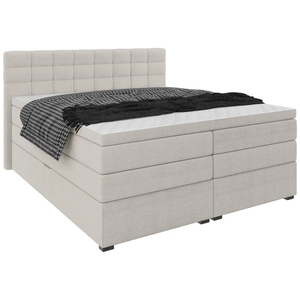 Boxspringbett Fano Sandfarben Ca. 180x200cm 180/200 cm Sandfarben 