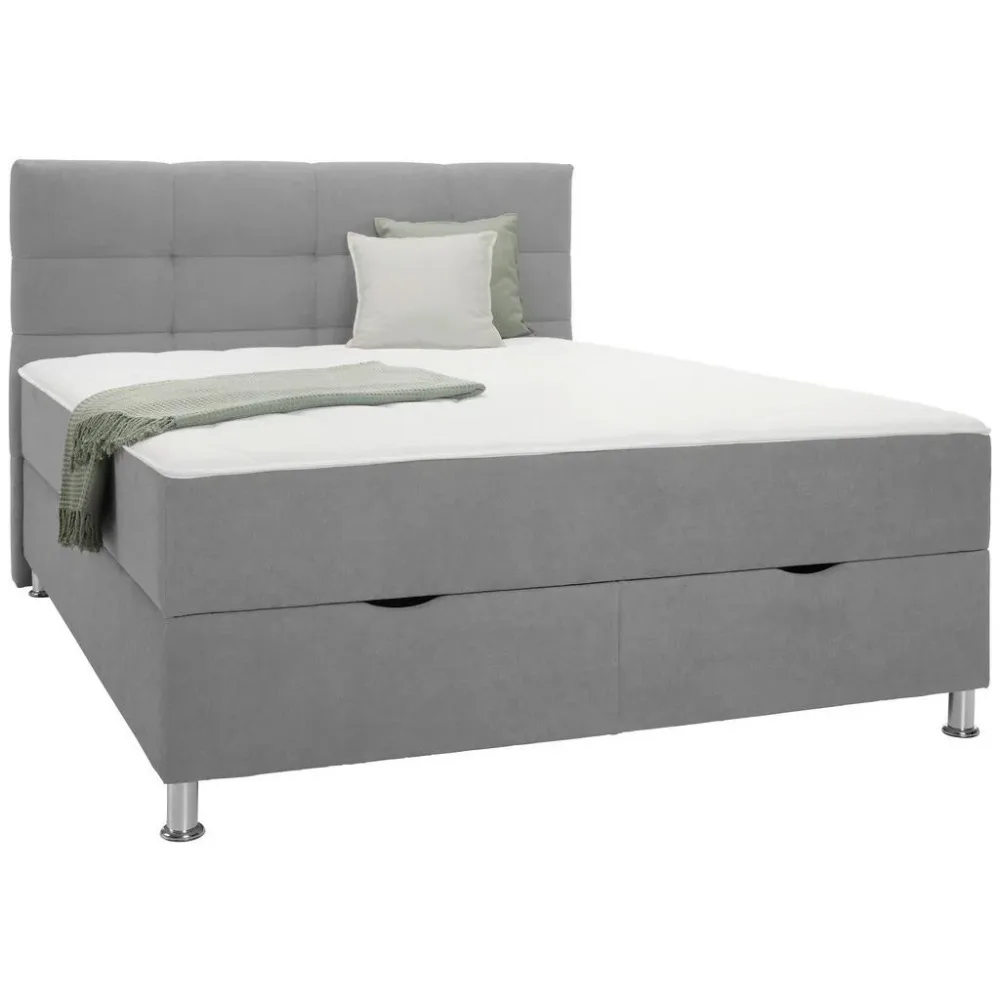 Boxbett Oviedo In Grau Ca. 180x200cm 180/200 cm Grau 