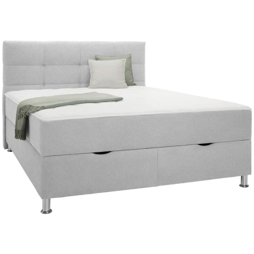 Boxbett Oviedo 180 In Hellgrau Ca. 180x200cm 180/200 cm Hellgrau 