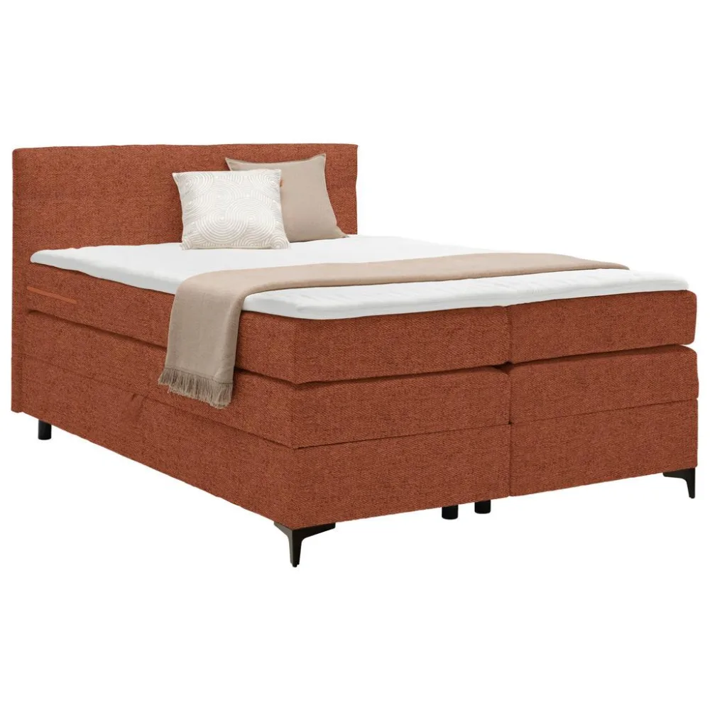 Boxspringbett Bari In Terracotta Ca. 140x200cm 140/200 cm Terracotta 
