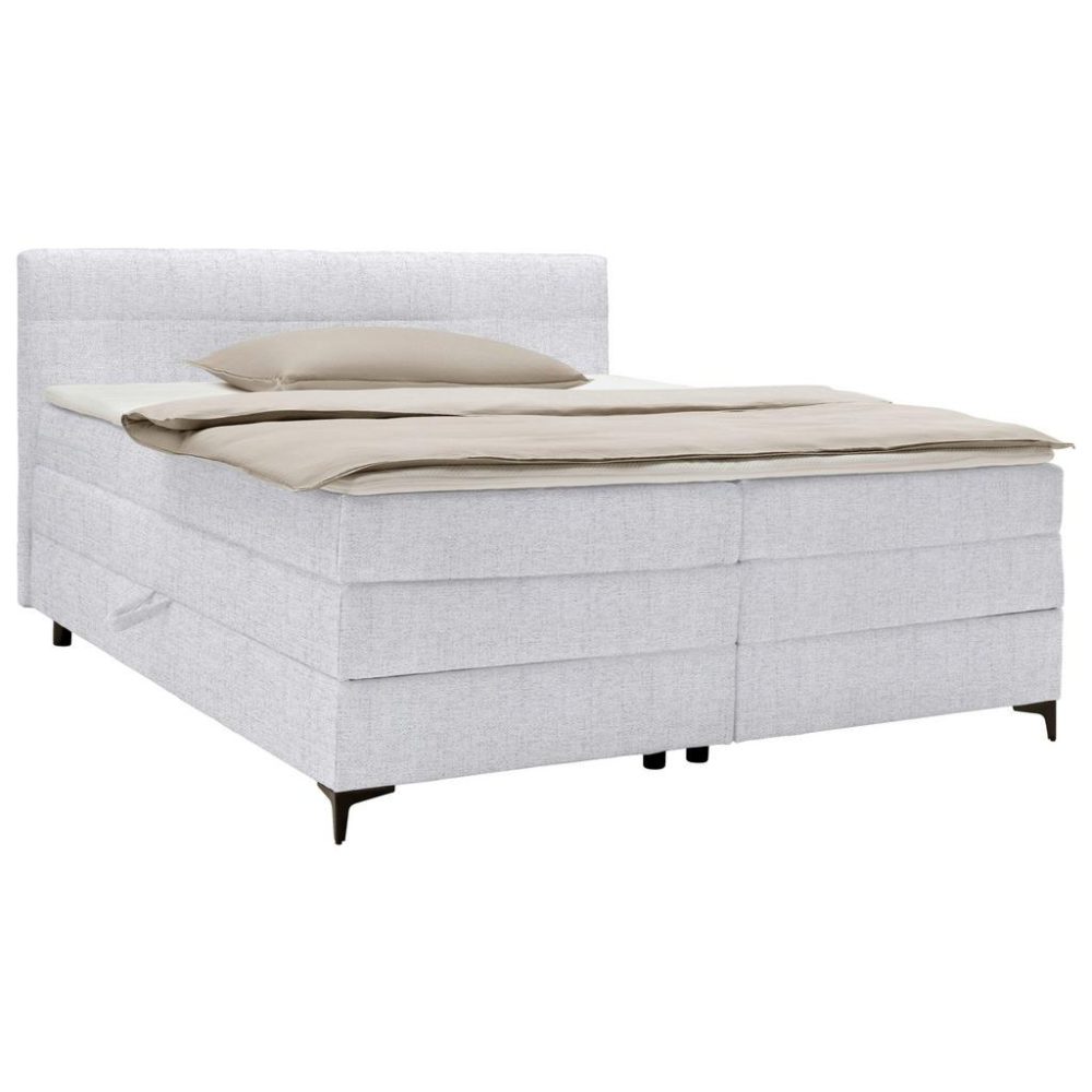 Boxspringbett Bari In Hellgrau Ca. 180x200cm 180/200 cm Hellgrau 