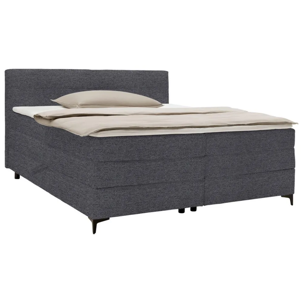 Boxspringbett Bari In Anthrazit Ca. 180x200cm 180/200 cm Anthrazit 