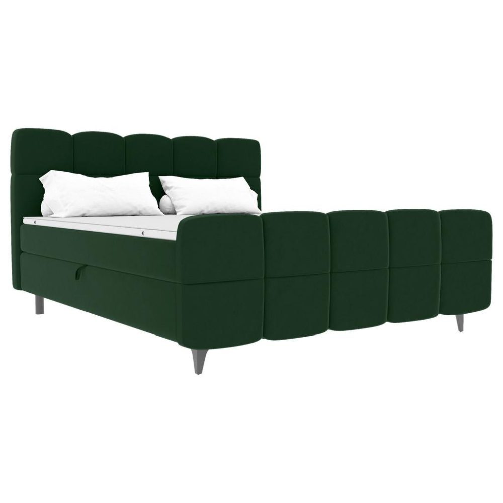 Boxbett Mona Dunkelgrün Ca. 140x200cm 140/200 cm Dunkelgrün 