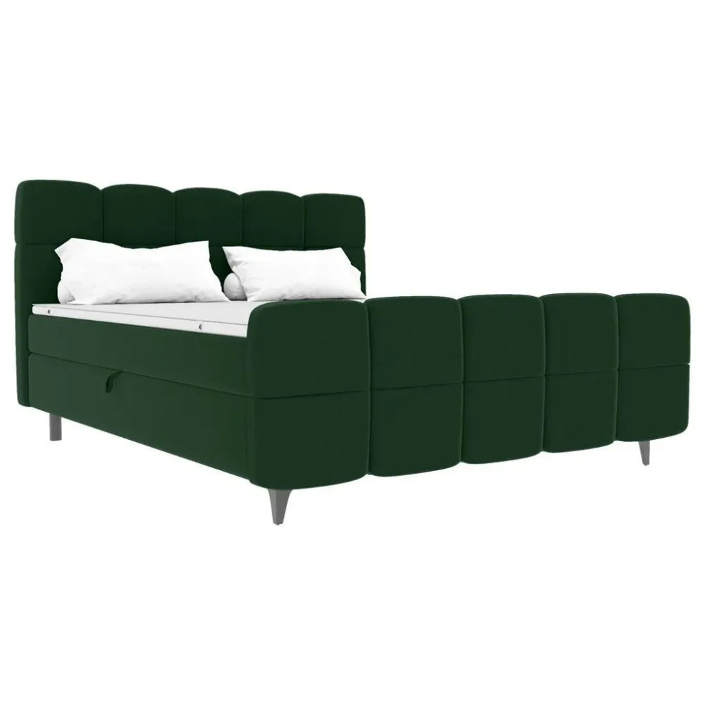 Boxbett Mona Dunkelgrün Ca. 180x200cm 180/200 cm Dunkelgrün 