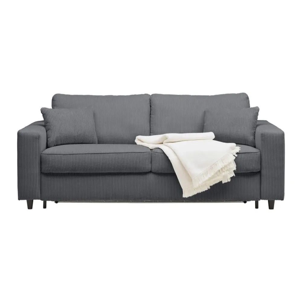 Schlafsofa Agneta Dunkelgrau Dunkelgrau Textil 
