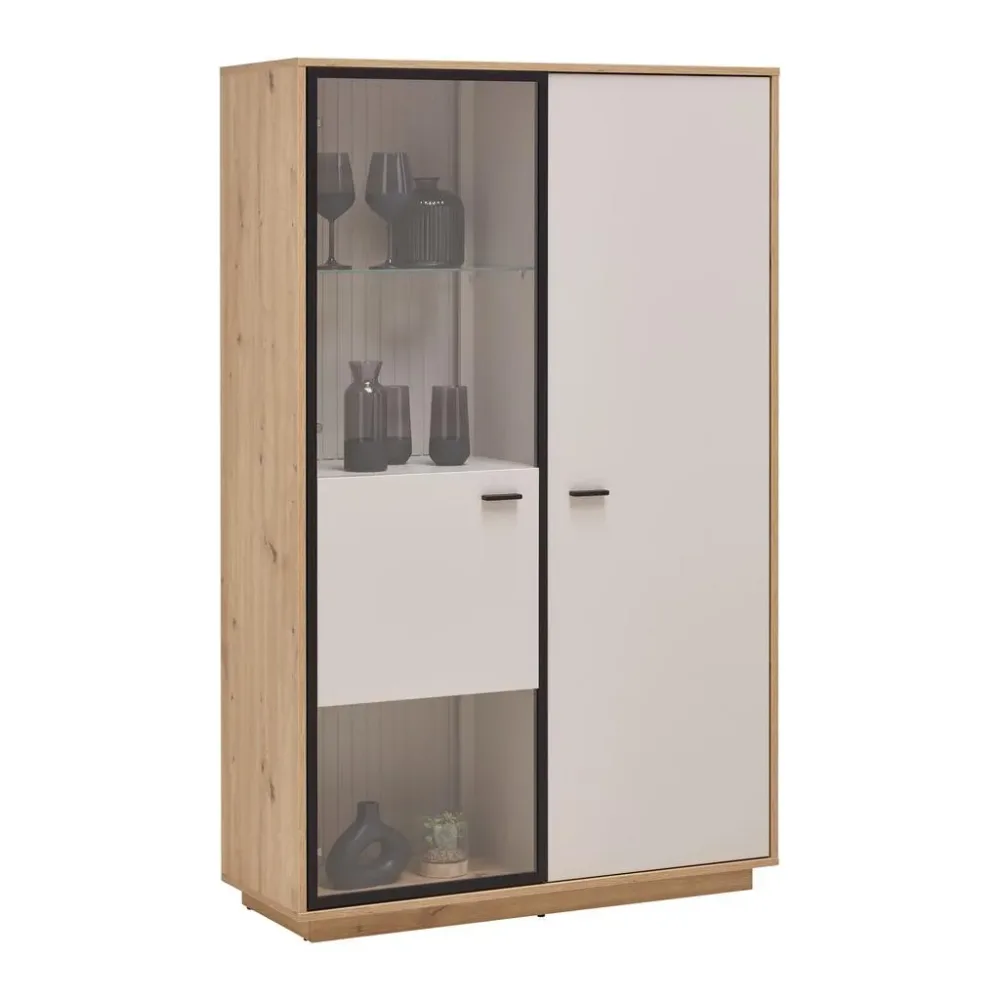 Highboard Cremona Kaschmir/eiche Artisan  100,3/161,7/38 cm 