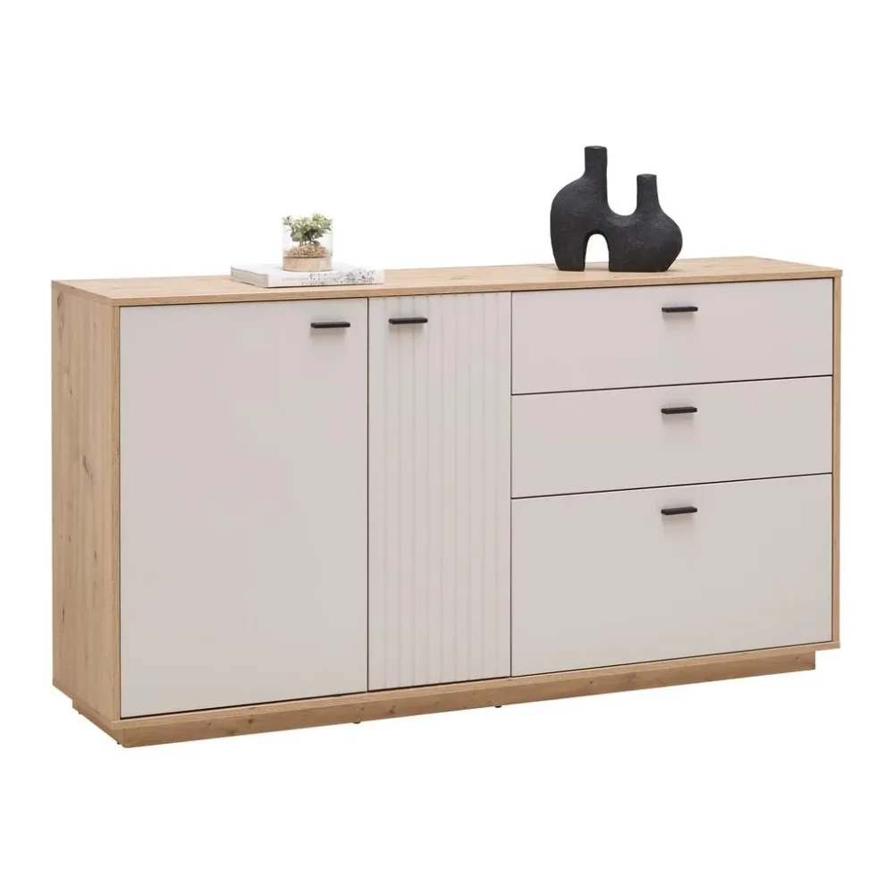 Sideboard Cremona Kaschmir/eiche Artisan  160/88,5/38 cm 3 Schublade(n) 