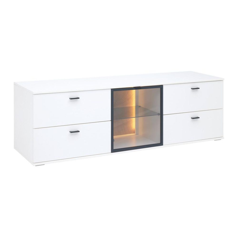 Tv-element Florenz Weiss Weiss, Eiche Artisan 180/56,7/50 cm 