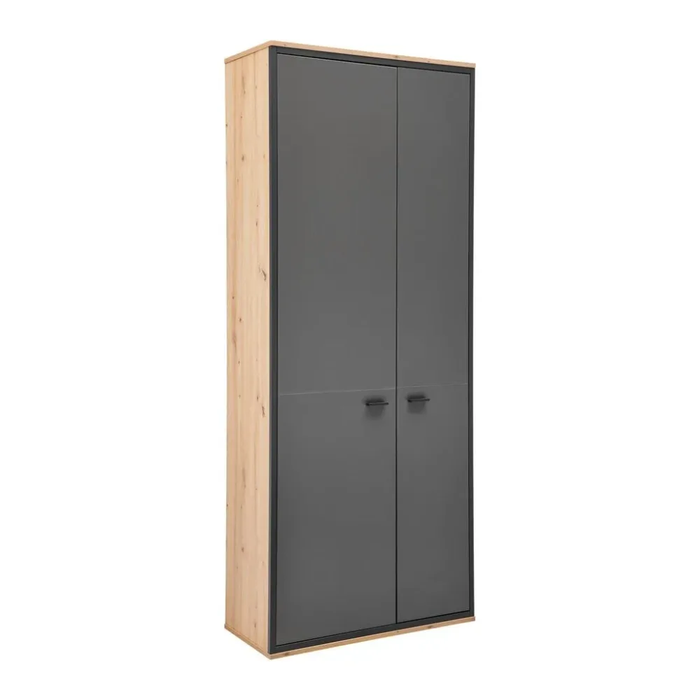 Garderobenschrank Florenz Grau/eiche Artisan 79/196,2/37,3 cm 
